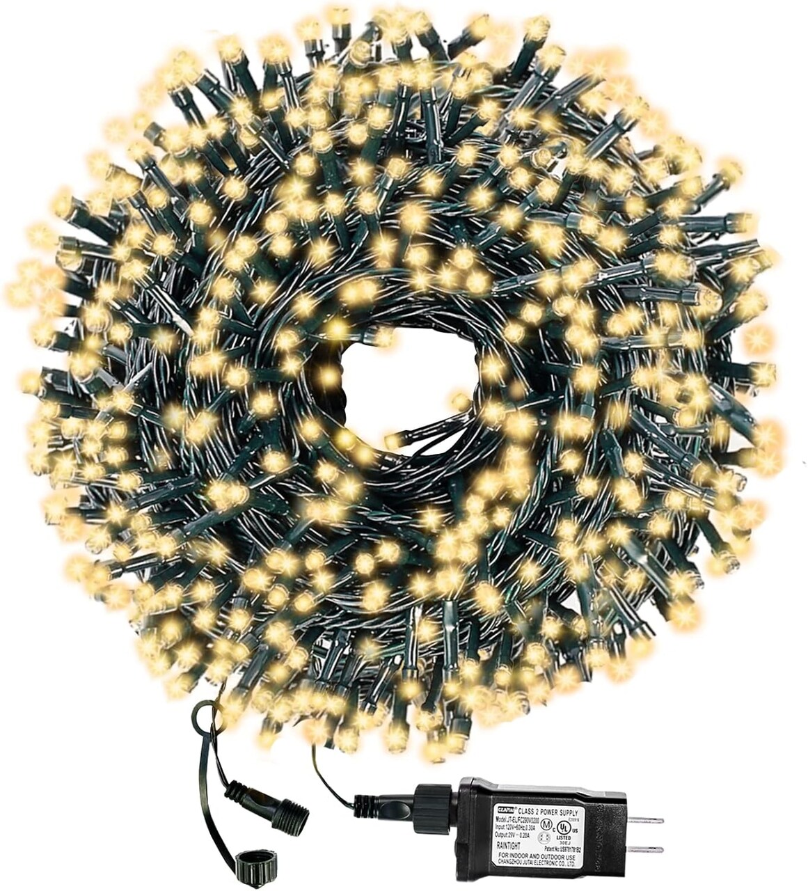 300LED Christmas String Lights – 105FT Waterproof LED Fairy Lights, UL Certified, End-to-End Connectable, 8 Lighting Modes, Warm White, Indoor & Outdoor Holiday Lights for Tree, Patio, Garden, Wedding, Party Decor (Warm White)